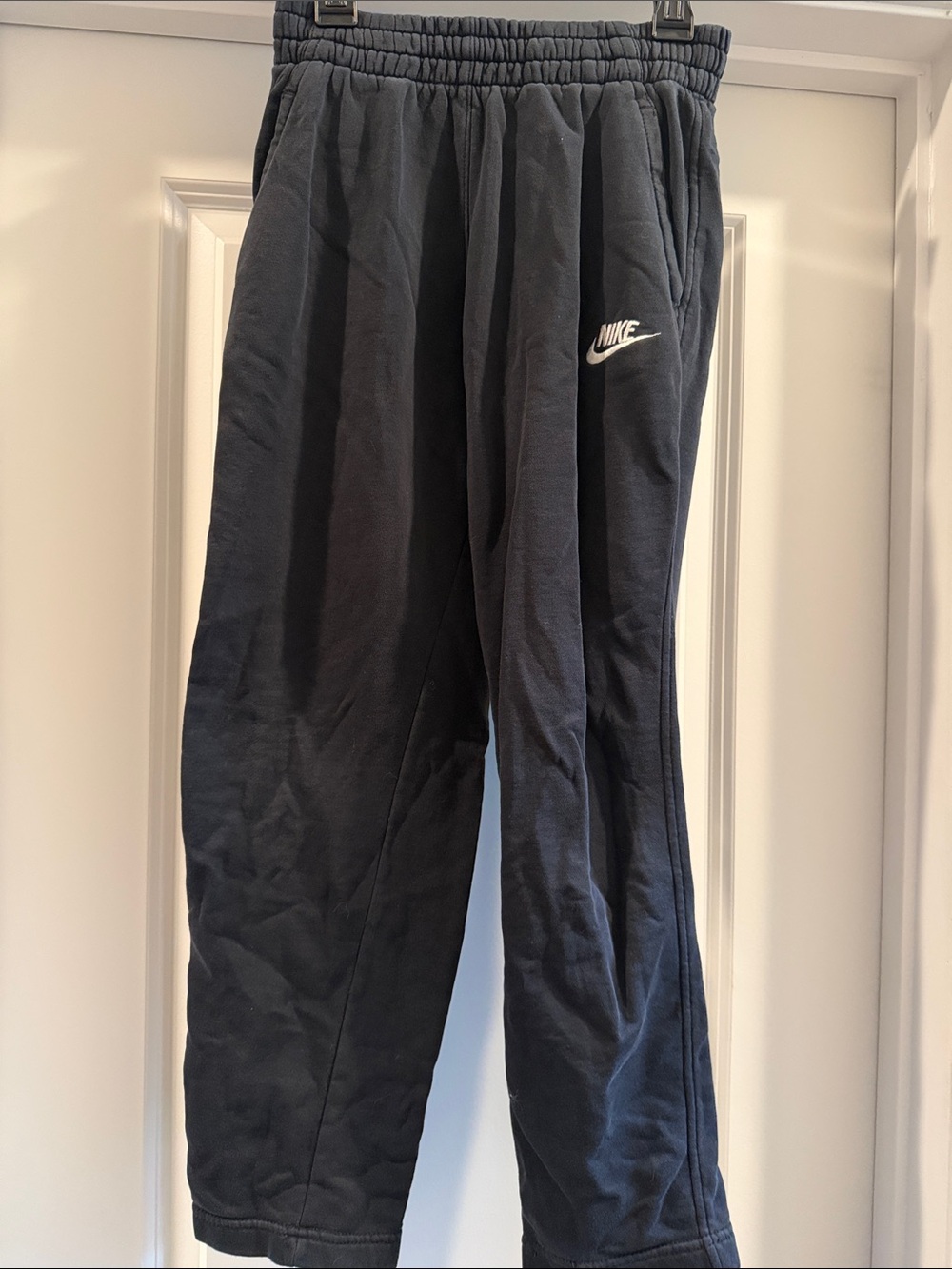 Nike Black kids Jogger Sweatpants with White Logo